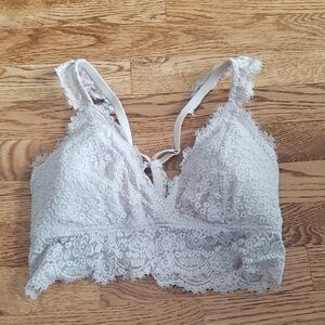 (S) aerie AEO Lace Bralette Dainty Feminine Padded Wireless Comfy Contemporary